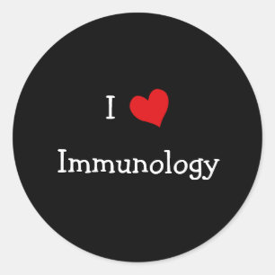 Ik hou van immunologie ronde sticker