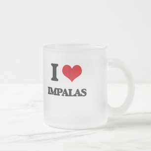 Ik hou van Impalas Matglas Koffiemok
