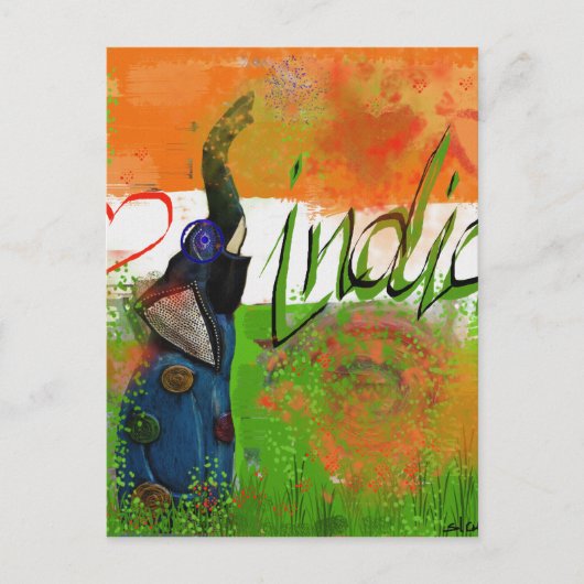 Ik hou van India Briefkaart (Voorkant)