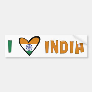 Ik hou van India Bumpersticker