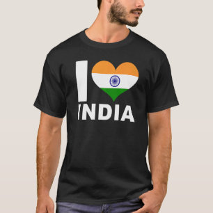Ik hou van India hartvlag India T-shirt