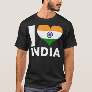 Ik hou van India hartvlag India T-shirt