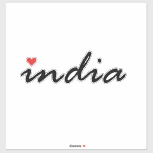 Ik hou van India Sticker