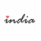 Ik hou van India Sticker (Voorkant)