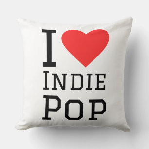 Ik hou van indie pop kussen