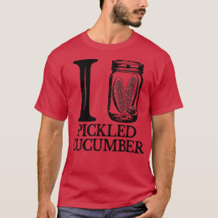 Ik hou van ingelegde cuber augurk cuber vegetari t-shirt