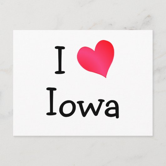Ik hou van Iowa Briefkaart (Voorkant)
