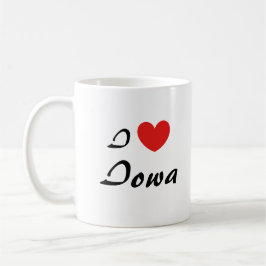 Ik hou van Iowa Heart Typography Coffee Mok