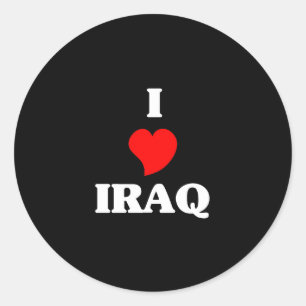 Ik hou van Irak Ronde Sticker