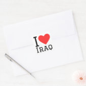 Ik hou van Irak Vierkante Sticker (Envelop)