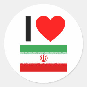 ik hou van iran ronde sticker