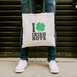 Ik hou van Irish Boys Funny Shamrock St Patrick's Tote Bag