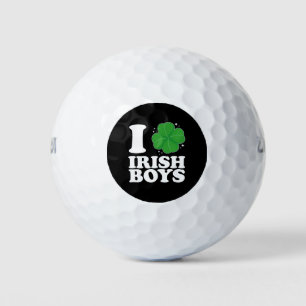 Ik hou van Irish Boys Shamrock Heart St Patrick's Golfballen