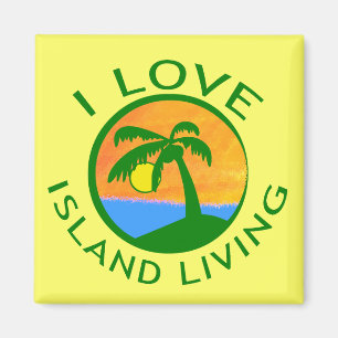 Ik hou van Island Living producten Magneet