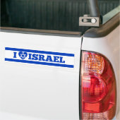 Ik hou van Israël Bumpersticker (Op Truck)
