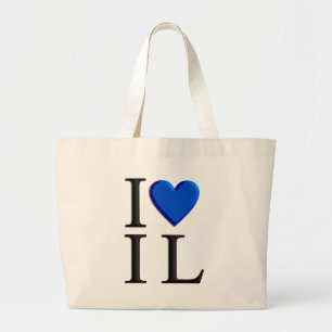 Ik hou van Israël Grote Tote Bag