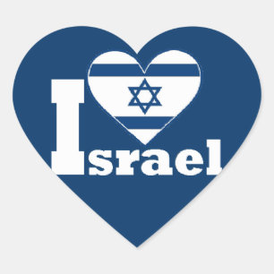 Ik hou van Israël Hart Sticker