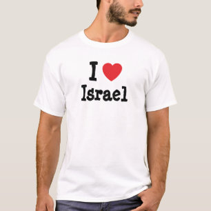 Ik hou van Israëlisch hart, aangepast op maat T-shirt