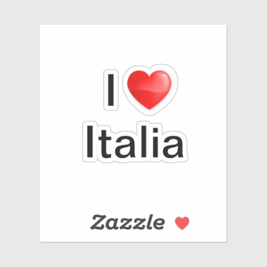 Ik hou van Italia Sticker (Vel)
