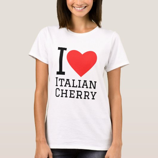 Ik hou van Italiaanse kersen T-shirt (Voorkant)