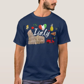 Ik hou van Italië en alles wat de Italiaanse cultu T-shirt