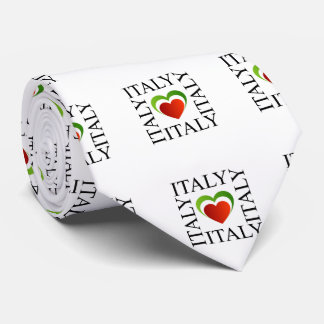 Ik hou van italië met italiaanse vlagkleuren stropdas