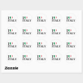 Ik hou van Italië Ronde Sticker (Vel)