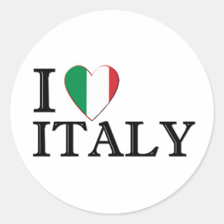 Ik hou van Italië Ronde Sticker