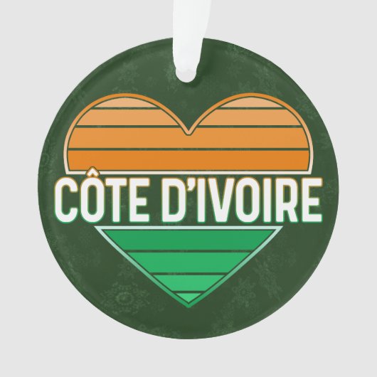 Ik hou van Ivoorkust, Ivoorkust hart Ornament (voorkant)