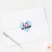 Ik hou van J Pop Ronde Sticker (Envelop)
