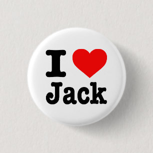 "Ik hou van JACK" Ronde Button 3,2 Cm