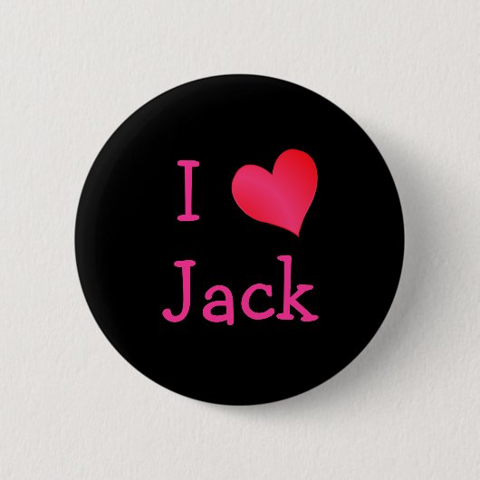 Ik hou van Jack Ronde Button 5,7 Cm (Voorkant)