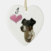 Ik hou van Jack Russell dog Ornament (Rechts)