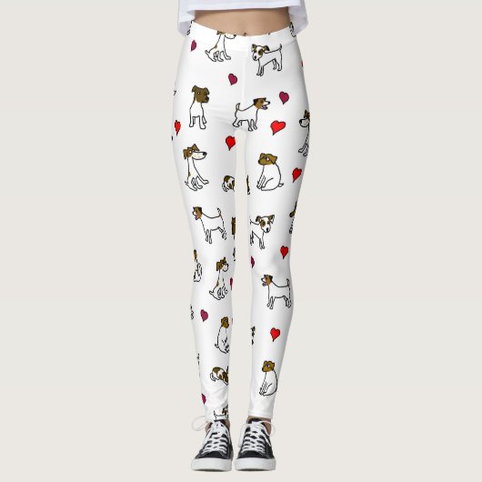 Ik hou van Jack Russell Terrier Leggings (Voorkant)