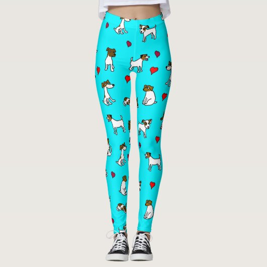 Ik hou van Jack Russell Terrier Leggings (Voorkant)