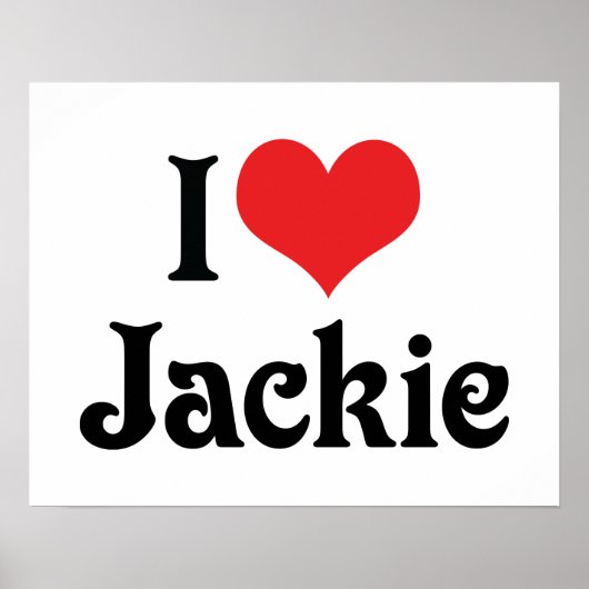 Ik hou van Jackie Poster (Voorkant)