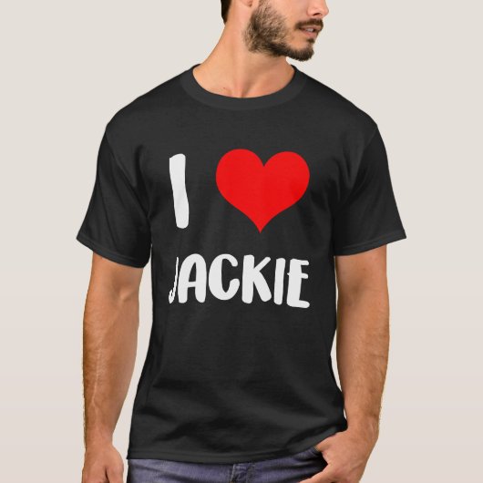Ik hou van JACKIE valentijn, sorry dames, hart T-shirt (Voorkant)