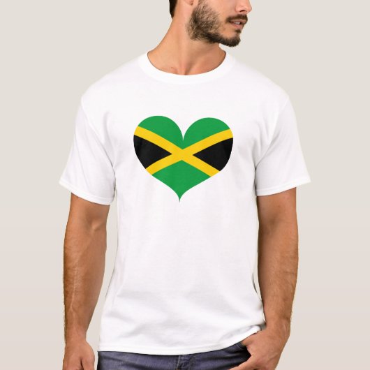 Ik hou van Jamaica Flag T-shirt (Voorkant)