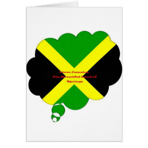 Ik hou van Jamaica nationale vlag kleuren