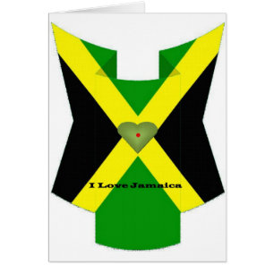 Ik hou van Jamaica nationale vlag kleuren
