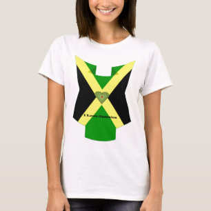 Ik hou van Jamaica nationale vlag kleuren patroon T-shirt