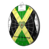 Ik hou van Jamaica om een leuke dag en een betere  Dartbord (Voorkant Rechts)