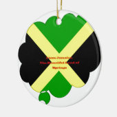 Ik hou van Jamaica Tekst op Flag Art Print Keramisch Ornament (Links)