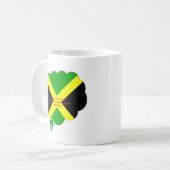 Ik hou van Jamaica Tekst op Flag Art Print Koffiemok (Voorkant links)