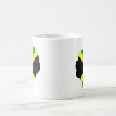 Ik hou van Jamaica Tekst op Flag Art Print Koffiemok (Center)