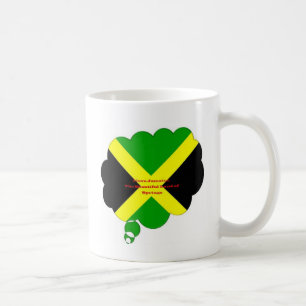 Ik hou van Jamaica Tekst op Flag Art Print Koffiemok
