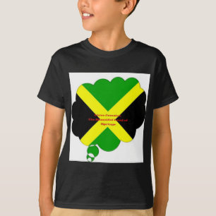 Ik hou van Jamaica Tekst op Flag Art Print T-shirt