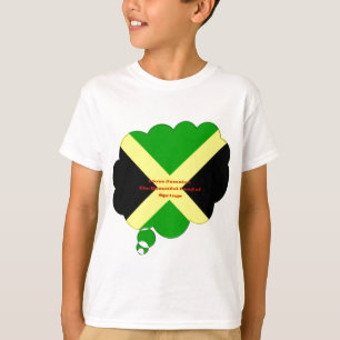 Ik hou van Jamaica Tekst op Flag Art Print T-shirt