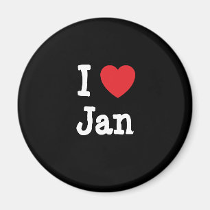 Ik hou van Jan hart T-Shirt Magneet