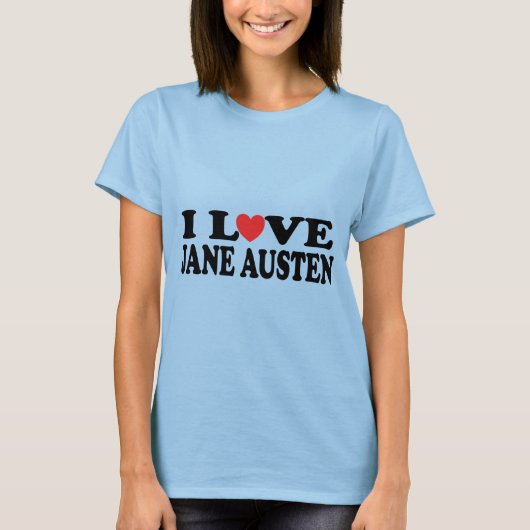 Ik hou van Jane Austen Book Lover Tee Shirt (Voorkant)